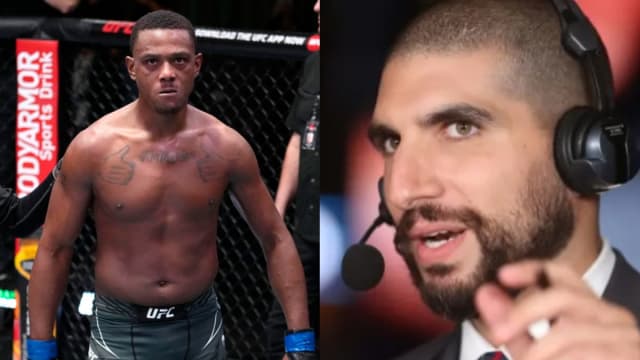 Ex-UFC light heavyweight champion Jamahal Hill and MMA journalist Ariel Helwani.